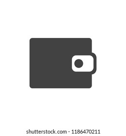 wallet icon, stock vector illustration flat design style