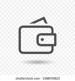 wallet icon. Stock Vector illustration isolated on white background.