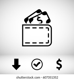 wallet icon stock vector illustration