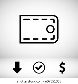 wallet icon stock vector illustration