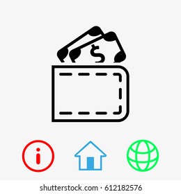 wallet icon stock vector illustration