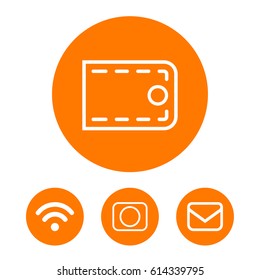 wallet icon stock vector illustration