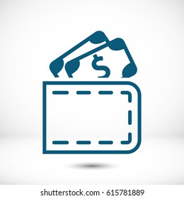 wallet icon stock vector illustration
