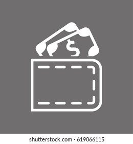 wallet icon stock vector illustration