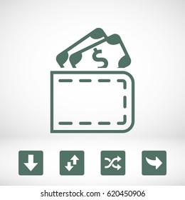 wallet icon stock vector illustration