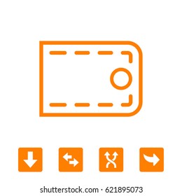wallet icon stock vector illustration