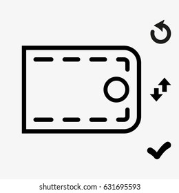 wallet icon stock vector illustration