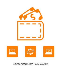 wallet icon stock vector illustration