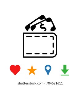 wallet icon stock vector illustration