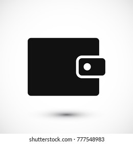wallet icon, stock vector illustration flat design style