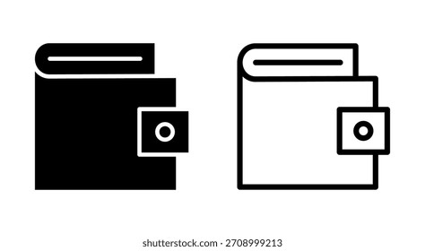 Símbolo do ícone da carteira para aplicativos e sites. sinal e símbolo da carteira