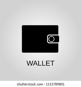 Wallet icon. Wallet symbol. Flat design. Stock - Vector illustration