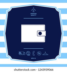 Wallet icon symbol. Graphic elements for your design