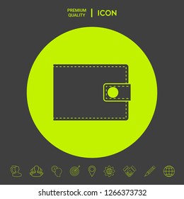 Wallet icon symbol. Graphic elements for your design