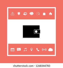 Wallet icon symbol. Graphic elements for your design