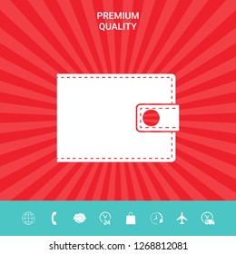 Wallet icon symbol. Graphic elements for your design