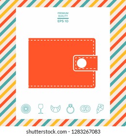Wallet icon symbol. Graphic elements for your design