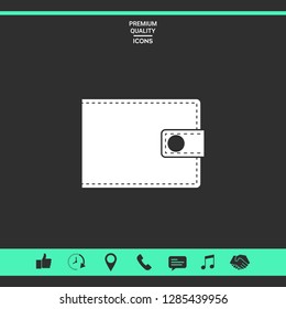 Wallet icon symbol. Graphic elements for your design