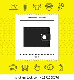 Wallet icon symbol. Graphic elements for your design