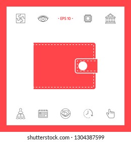 Wallet icon symbol. Graphic elements for your design