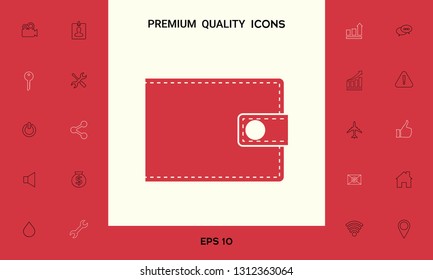 Wallet icon symbol. Graphic elements for your design