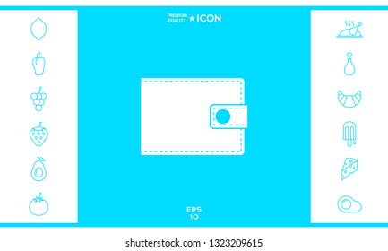 Wallet icon symbol. Graphic elements for your design