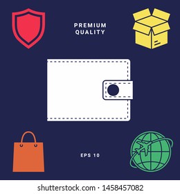 Wallet icon symbol. Graphic elements for your design