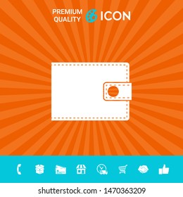 Wallet icon symbol. Graphic elements for your design