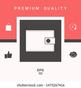 Wallet icon symbol. Graphic elements for your design