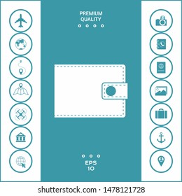 Wallet icon symbol. Graphic elements for your design