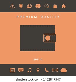 Wallet icon symbol. Graphic elements for your design