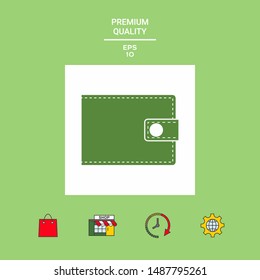 Wallet icon symbol. Graphic elements for your design