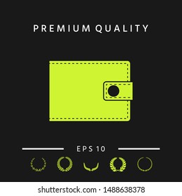 Wallet icon symbol. Graphic elements for your design