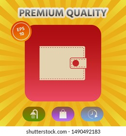 Wallet icon symbol. Graphic elements for your design