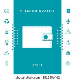 Wallet icon symbol. Graphic elements for your design