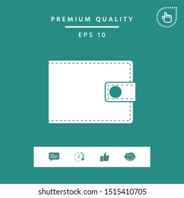 Wallet icon symbol. Graphic elements for your design