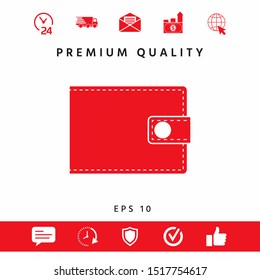 Wallet icon symbol. Graphic elements for your design