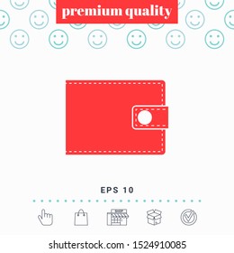 Wallet icon symbol. Graphic elements for your design