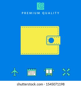 Wallet icon symbol. Graphic elements for your design