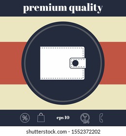 Wallet icon symbol. Graphic elements for your design