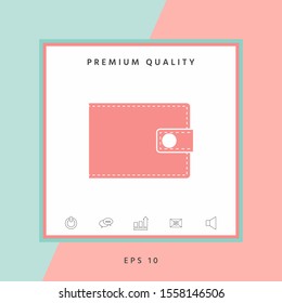 Wallet icon symbol. Graphic elements for your design