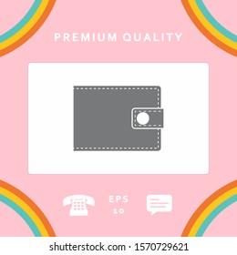 Wallet icon symbol. Graphic elements for your design
