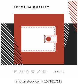 Wallet icon symbol. Graphic elements for your design