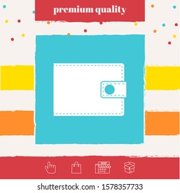 Wallet icon symbol. Graphic elements for your design