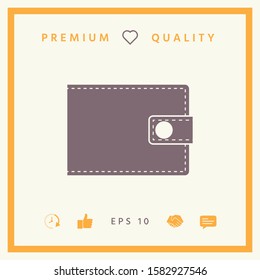 Wallet icon symbol. Graphic elements for your design