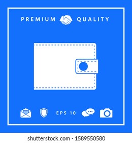 Wallet icon symbol. Graphic elements for your design