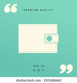 Wallet icon symbol. Graphic elements for your design
