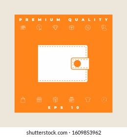 Wallet icon symbol. Graphic elements for your design