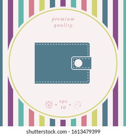 Wallet icon symbol. Graphic elements for your design