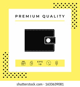 Wallet icon symbol. Graphic elements for your design